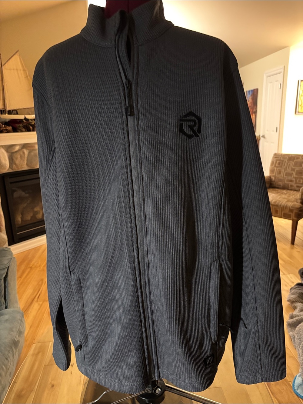 OGIO Men's Charcoal Full-Zip Textured Jacket